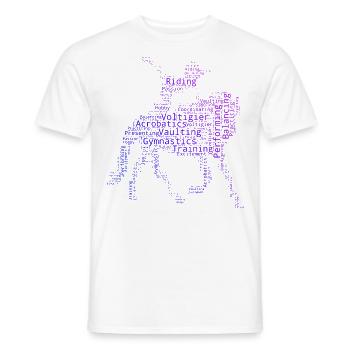 Saut en équipe Contrôle du corps des femmes - T-shirt homme - blanc - Devant - AI Model Male 178 dark (178cm)