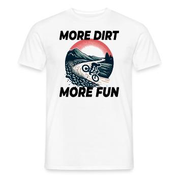 Vintage Gravel Riding More Dirt More Fun Adventure - Men's T-Shirt - white - Front - AI Model Male 178 dark (178cm)