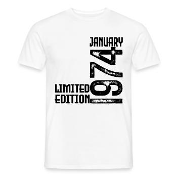 Januar 1974 Geschenk zum Jahrestag. Januar 1974. - Männer T-Shirt - Weiß - Vorne - AI Model Male 178 dark (178cm)