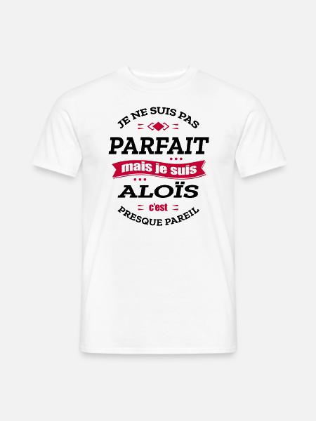 ALOÏS PARFAIT - PRENOM ALOÏS - T-shirt homme - blanc