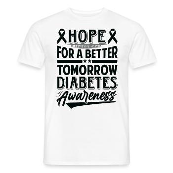 L’espoir d’un avenir meilleur - Sensibilisation au diabète - T-shirt homme - blanc - Devant - AI Model Male 178 dark (178cm)