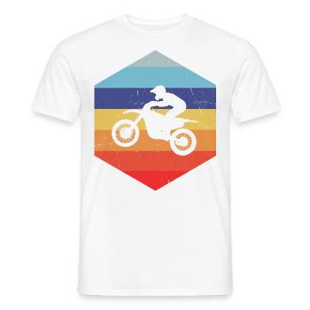 Herren Supermoto Motocross Dirt Bike Freestyle Mot - Männer T-Shirt - Weiß - Vorne - AI Model Male 178 dark (178cm)
