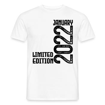 January 2022 Birthday Gift. January 2022. - Men's T-Shirt - white - Front - AI Model Male 178 dark (178cm)