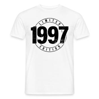 Édition limitée 1997 Année de naissance Urban Birthday - T-shirt homme - blanc - Devant - AI Model Male 178 dark (178cm)