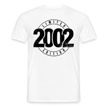 Édition limitée 2002 Année de naissance Urban Birthday - T-shirt homme - blanc - Devant - AI Model Male 178 dark (178cm)