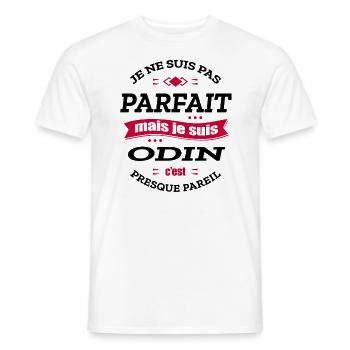 ODIN PARFAIT - PRENOM ODIN - T-shirt homme - blanc - Devant - AI Model Male 178 dark (178cm)