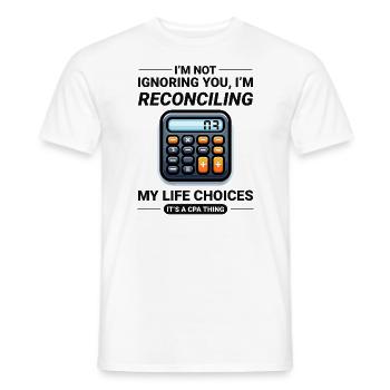 Buchhalter Buchhaltung Buchhaltung Finanzen Lustig - Männer T-Shirt - Weiß - Vorne - AI Model Male 178 dark (178cm)