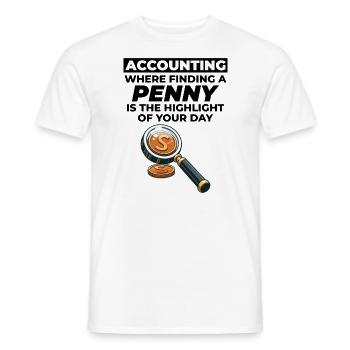 Accountant Accounting Bookkeeping Finance Funny - Men's T-Shirt - white - Front - AI Model Male 178 dark (178cm)