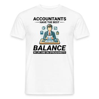 Accountant Accounting Bookkeeping Finance Funny - Men's T-Shirt - white - Front - AI Model Male 178 dark (178cm)