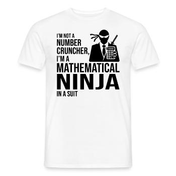 Mathematical Ninja Accounting Accountant Finance - Men's T-Shirt - white - Front - AI Model Male 178 dark (178cm)