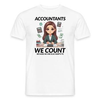 Buchhalter Buchhaltung Buchhaltung Finanzen Lustig - Männer T-Shirt - Weiß - Vorne - AI Model Male 178 dark (178cm)
