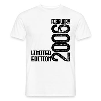 February 2006 Anniversary Gift. February 2006. - Men's T-Shirt - white - Front - AI Model Male 178 dark (178cm)