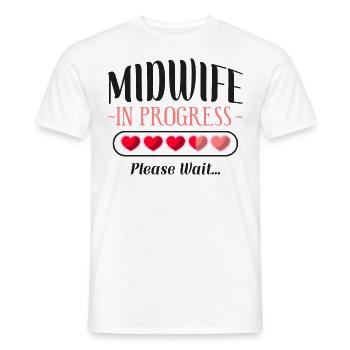 Nurse Midwife Birth Worker Student - Men's T-Shirt - white - Front - AI Model Male 178 dark (178cm)