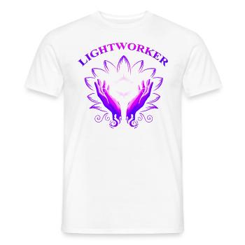 Ganzheitliche Heilung Hände Lightworker Reiki - Männer T-Shirt - Weiß - Vorne - AI Model Male 178 dark (178cm)