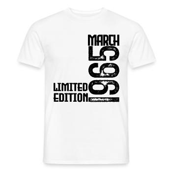 Cadeau Anniversaire Mars 1965. March 1965. mars - T-shirt homme - blanc - Devant - AI Model Male 178 dark (178cm)