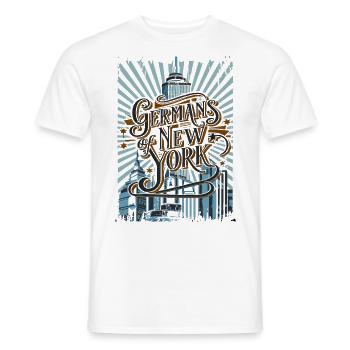 Germans of New York, Germany, America, USA - Men's T-Shirt - white - Front - AI Model Male 178 dark (178cm)