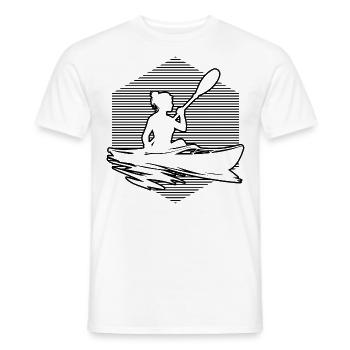 Kayak Kayak Women Kayaking Canoe Men - Men's T-Shirt - white - Front - AI Model Male 178 dark (178cm)