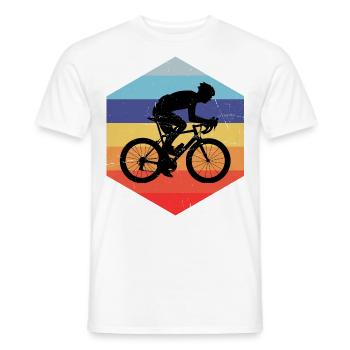 Cyclisme sur route Hommes Vélo de route Vélo de route Femme - T-shirt homme - blanc - Devant - AI Model Male 178 dark (178cm)