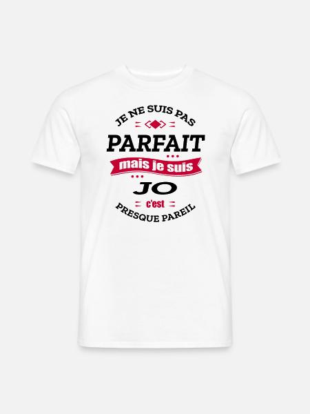 JOE PARFAIT - PRENOM JOE - T-shirt homme - blanc