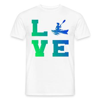 Canoë Kayak Femmes Kayak Kayak Homme - T-shirt homme - blanc - Devant - AI Model Male 178 dark (178cm)