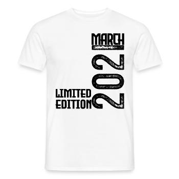 Geburtstagsgeschenk März 2021. März 2021. März - Männer T-Shirt - Weiß - Vorne - AI Model Male 178 dark (178cm)
