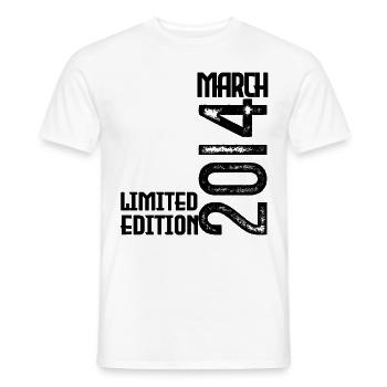March 2014 Birthday Gift. March 2014. March - Men's T-Shirt - white - Front - AI Model Male 178 dark (178cm)