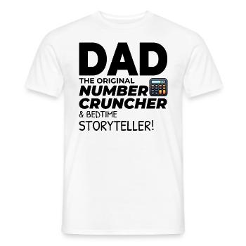 Comptable Papa Comptabilité Finance Financier Drôle - T-shirt homme - blanc - Devant - AI Model Male 178 dark (178cm)