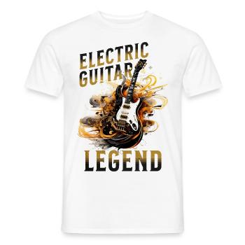 E-Gitarre Legende Gitarrist Musik Instrument Rock - Männer T-Shirt - Weiß - Vorne - AI Model Male 178 dark (178cm)