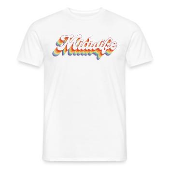 Nurse Midwife Birth Worker Retro - Männer T-Shirt - Weiß - Vorne - AI Model Male 178 dark (178cm)