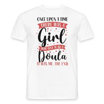 Doula Birth Worker Once Upon A - Men's T-Shirt - white - Front - AI Model Male 178 dark (178cm)