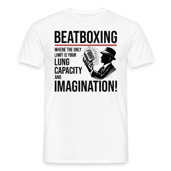 Beatboxing Culture Rhythmic Beatbox Artistry Music - Men's T-Shirt - white - Front - AI Model Male 178 dark (178cm)