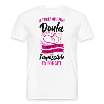 Doula Birth Worker A Truly Amazing - Men's T-Shirt - white - Front - AI Model Male 178 dark (178cm)