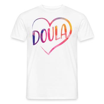 Doula Birth Worker Coeur - T-shirt homme - blanc - Devant - AI Model Male 178 dark (178cm)