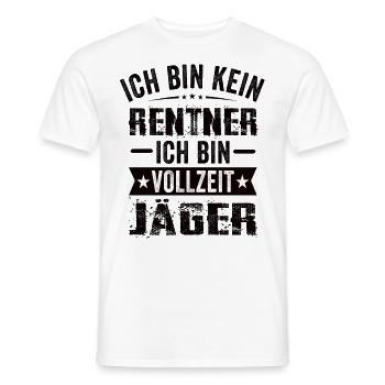 Ich Bin Kein Rentner Ich Bin Vollzeit Jäger - Männer T-Shirt - Weiß - Vorne - AI Model Male 178 dark (178cm)