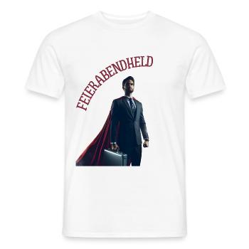 Feierabendheld - Männer T-Shirt - Weiß - Vorne - AI Model Male 178 dark (178cm)