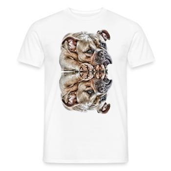 Dictons de chien Chien Chiens Bouledogue - T-shirt homme - blanc - Devant - AI Model Male 178 dark (178cm)