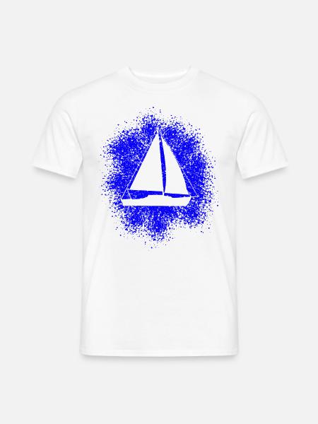Segelyacht Segelboot Segelschiff - Männer T-Shirt - Weiß