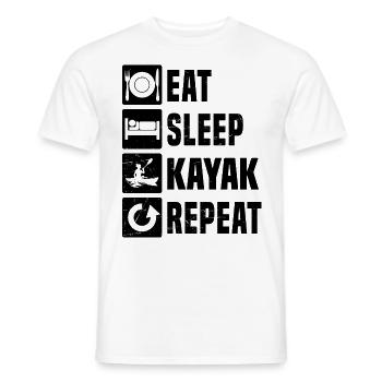 Kayak Canoë Kayak Homme Kayak Femme - T-shirt homme - blanc - Devant - AI Model Male 178 dark (178cm)