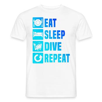 Diver Scuba Tauchen Tauchen Scuba Diver - Männer T-Shirt - Weiß - Vorne - AI Model Male 178 dark (178cm)