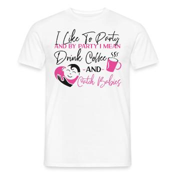 LD Labour And Delivery Nurse - Men's T-Shirt - white - Front - AI Model Male 178 dark (178cm)