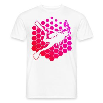 Plongeur Homme Plongée Libre Plongée sous-marine Plongeur Scuba Diver - T-shirt homme - blanc - Devant - AI Model Male 178 dark (178cm)
