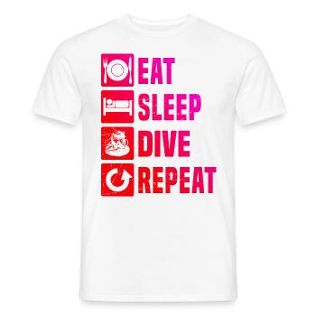 Scuba Diver Diving Scuba Tauchen Taucher - Men's T-Shirt - white - Front - AI Model Male 178 dark (178cm)