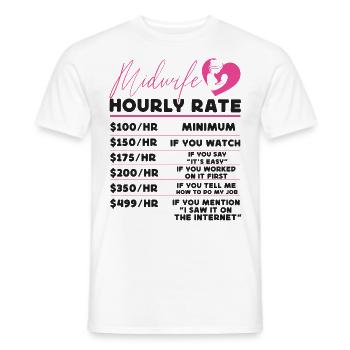 Nurse Midwife Birth Worker Midwife - Men's T-Shirt - white - Front - AI Model Male 178 dark (178cm)
