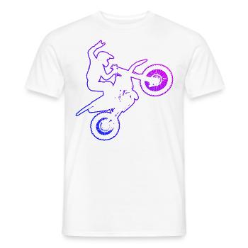 Supermoto Motocross Freestyle Motocross Hommes - T-shirt homme - blanc - Devant - AI Model Male 178 dark (178cm)