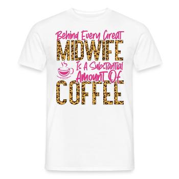 Nurse Midwife Birth Worker Coffee - Männer T-Shirt - Weiß - Vorne - AI Model Male 178 dark (178cm)