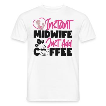 Nurse Midwife Birth Worker Coffee - Männer T-Shirt - Weiß - Vorne - AI Model Male 178 dark (178cm)
