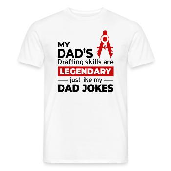 Architekt Papa Zeichnen Fähigkeiten Papa Witze Legende 📐 - Männer T-Shirt - Weiß - Vorne - AI Model Male 178 dark (178cm)