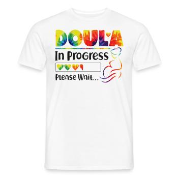 Doula Travailleuse à la naissance Doula étudiante - T-shirt homme - blanc - Devant - AI Model Male 178 dark (178cm)