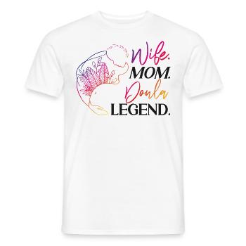 Doula accoucheuse maman femme. Maman. - T-shirt homme - blanc - Devant - AI Model Male 178 dark (178cm)