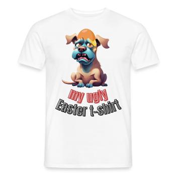 Mon T-shirt de Pâques moche - Ugly Dog - T-shirt homme - blanc - Devant - AI Model Male 178 dark (178cm)
